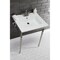 Fauceture KVPB25227W4PN 25-Inch Console Sink with Brass Legs (4-Inch, 3 Hole), White/Polished Nickel KVPB25227W4PN - alternate 3
